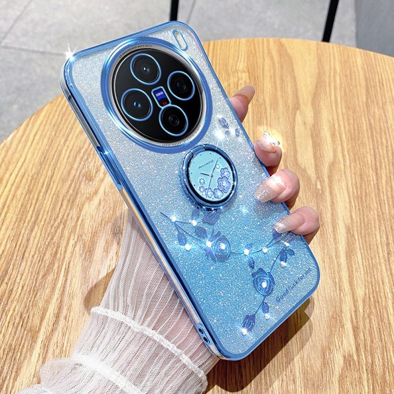 Κάλυμμα Vivo X200 Pro Βάση Λουλουδιών Και Στρας Kadem