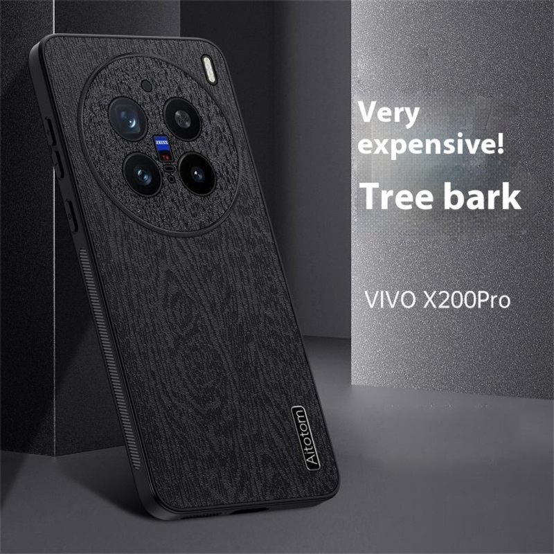 Κάλυμμα Vivo X200 Pro Ξύλινη Υφή Σιλικόνης
