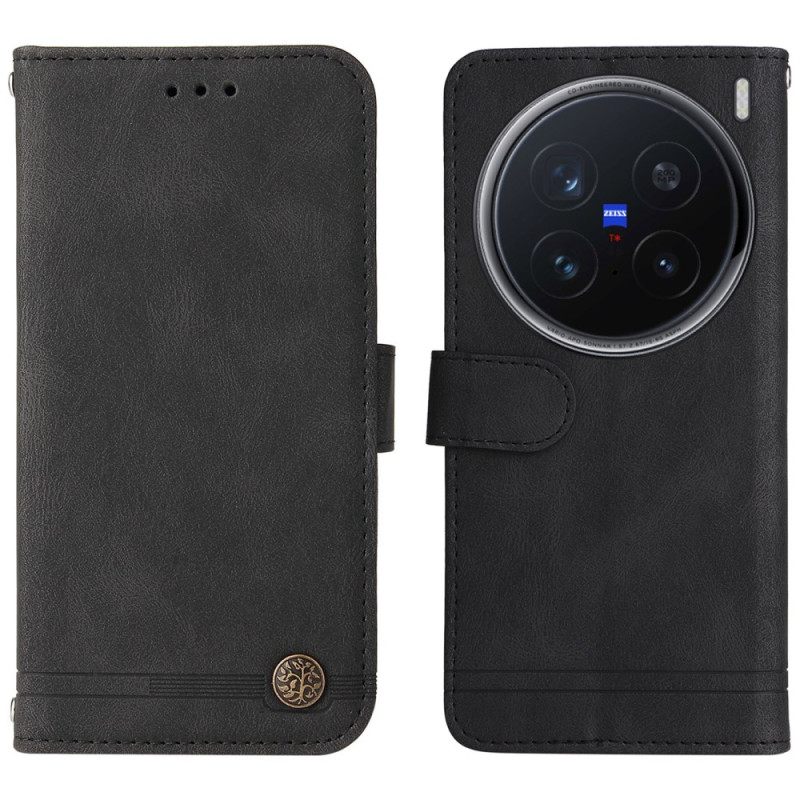 Θηκη Κινητου Vivo X200 Pro Διακοσμητικό Εφέ Σουέτ Με Πριτσίνια