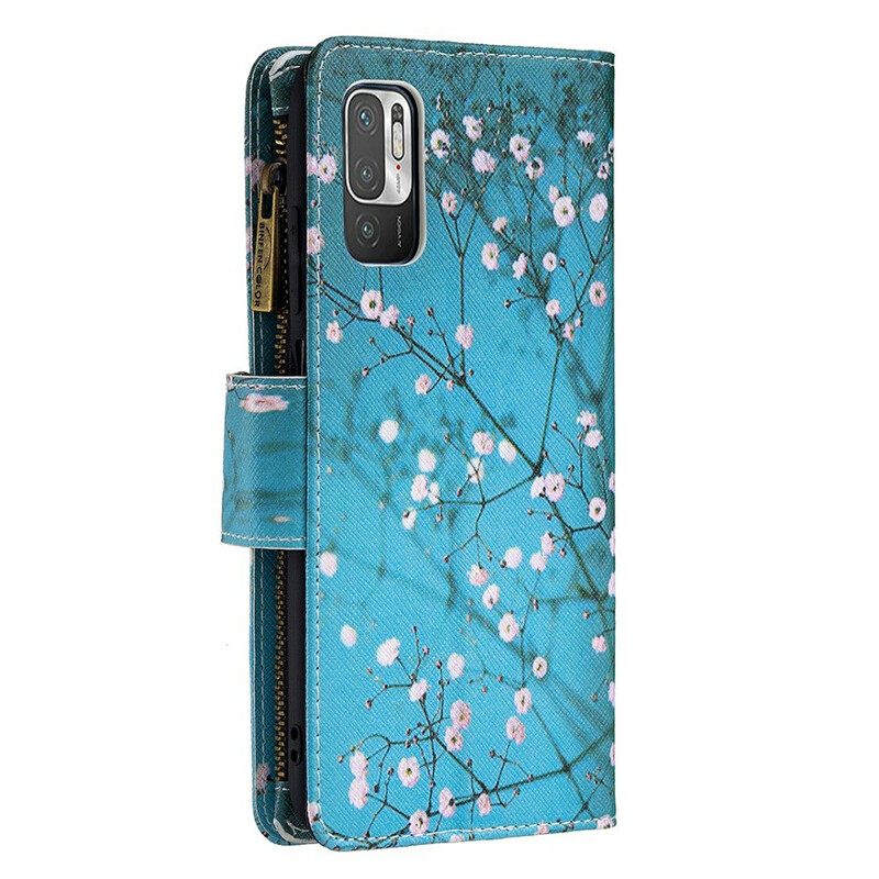 Κάλυμμα Xiaomi Redmi Note 10 5G / Poco M3 Pro 5G Δέντρο Τσέπη Με Φερμουάρ
