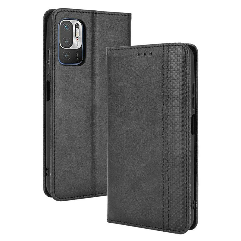 θηκη κινητου Xiaomi Redmi Note 10 5G / Poco M3 Pro 5G Θήκη Flip Στυλιζαρισμένο Vintage Δερμάτινο Εφέ