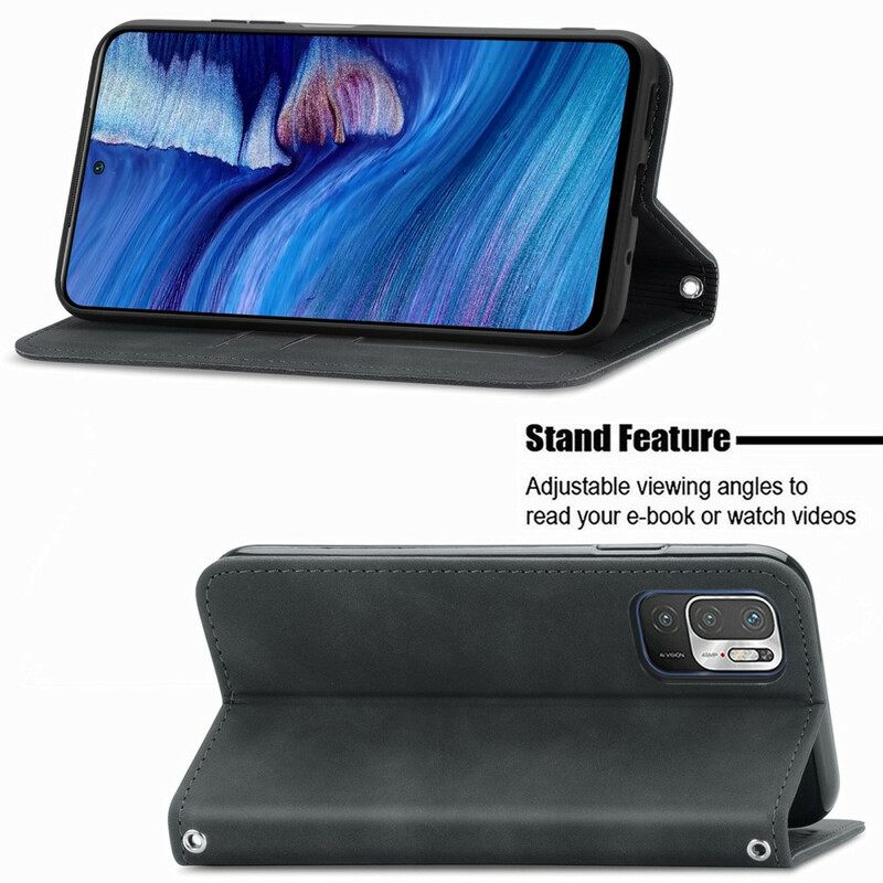 θηκη κινητου Xiaomi Redmi Note 10 5G / Poco M3 Pro 5G Θήκη Flip Vintage Faux Δέρμα