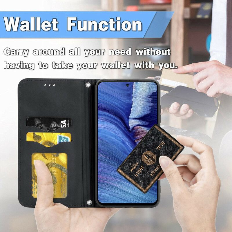 θηκη κινητου Xiaomi Redmi Note 10 5G / Poco M3 Pro 5G Θήκη Flip Vintage Faux Δέρμα