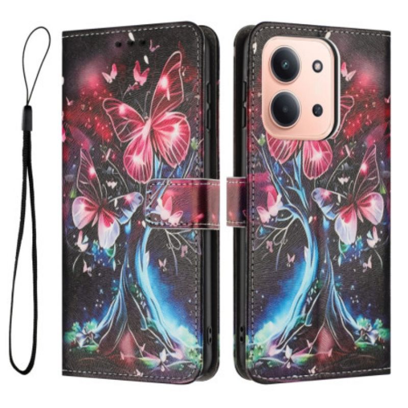 Δερματινη Θηκη Poco C85 Δέντρο Με Πεταλούδες