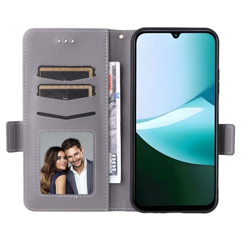 Δερματινη Θηκη Poco C85 Δερμάτινο Πορτοφόλι Με Λουρί