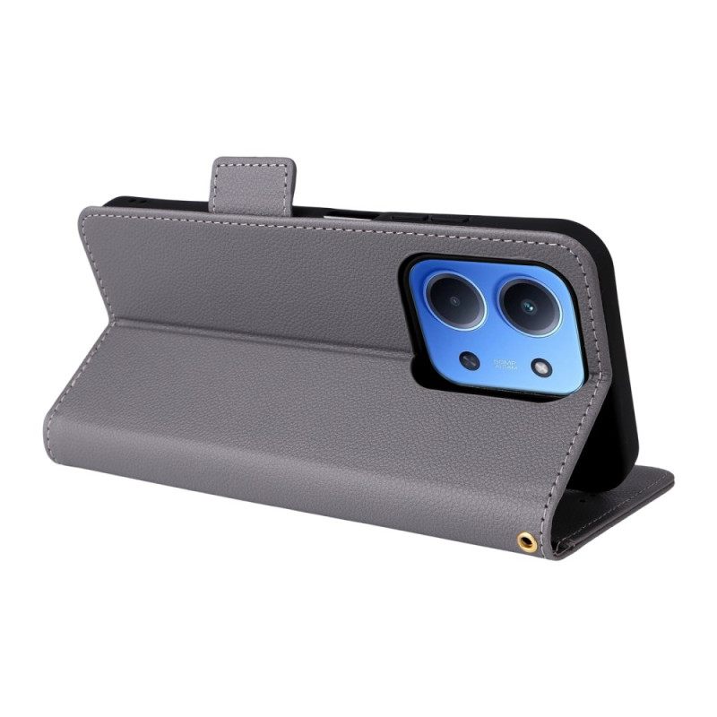 Δερματινη Θηκη Poco C85 Δερμάτινο Πορτοφόλι Με Λουρί