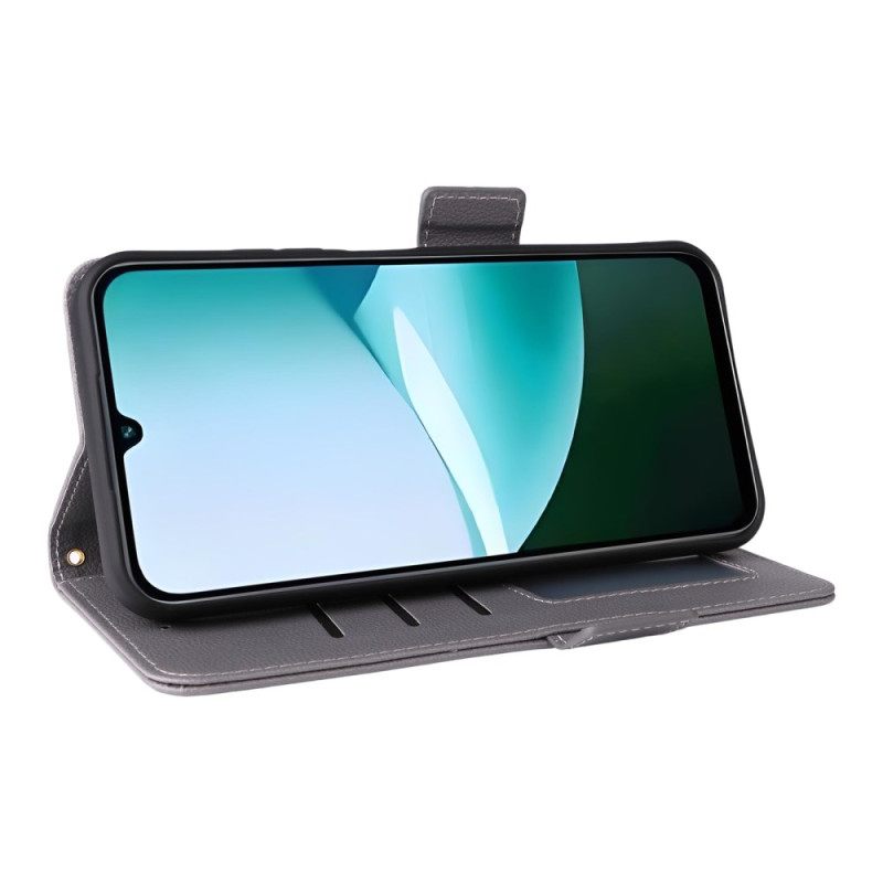 Δερματινη Θηκη Poco C85 Δερμάτινο Πορτοφόλι Με Λουρί