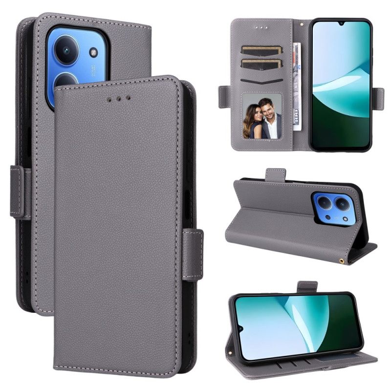 Δερματινη Θηκη Poco C85 Δερμάτινο Πορτοφόλι Με Λουρί