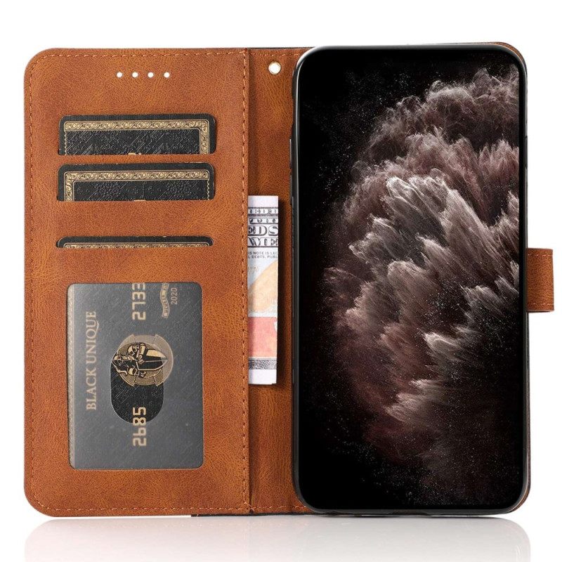 Δερματινη Θηκη Poco C85 Δίχρωμο Σιλικόνης