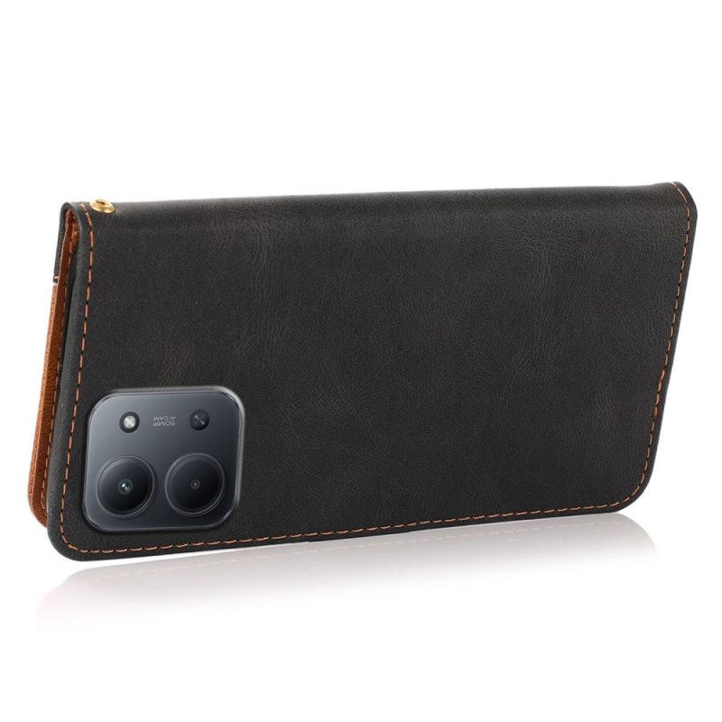 Δερματινη Θηκη Poco C85 Δίχρωμο Σιλικόνης