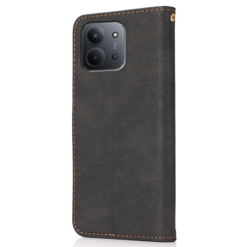 Δερματινη Θηκη Poco C85 Δίχρωμο Σιλικόνης