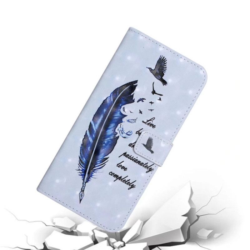 Δερματινη Θηκη Poco C85 Μπλε Φτερό