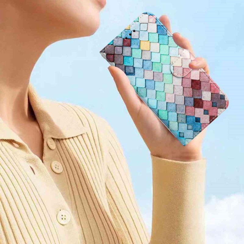 Δερματινη Θηκη Poco C85 Πλέγμα Σιλικόνης