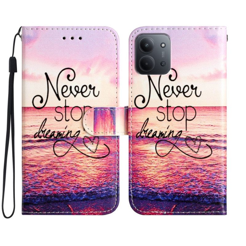 Δερματινη Θηκη Poco C85 Ποτέ Μην Σταματάς Να Ονειρεύεσαι