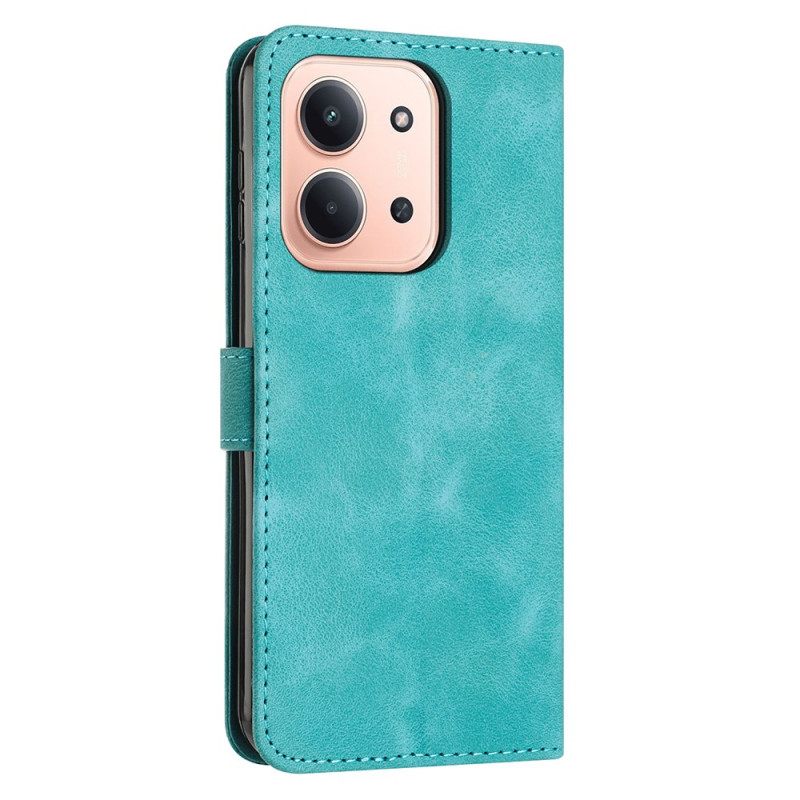 Δερματινη Θηκη Poco C85 Ρετρό Σχέδιο Γραμμές Σιλικόνης