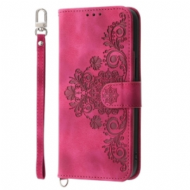 Δερματινη Θηκη Poco C85 Σουέτ Εφέ Δαντέλας