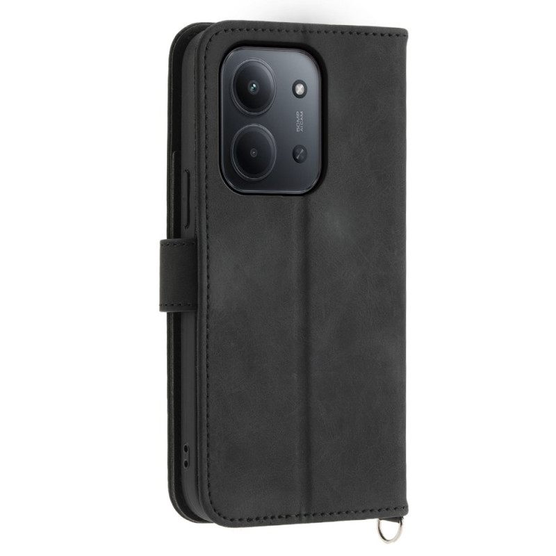 Δερματινη Θηκη Poco C85 Σουέτ Εφέ Δαντέλας