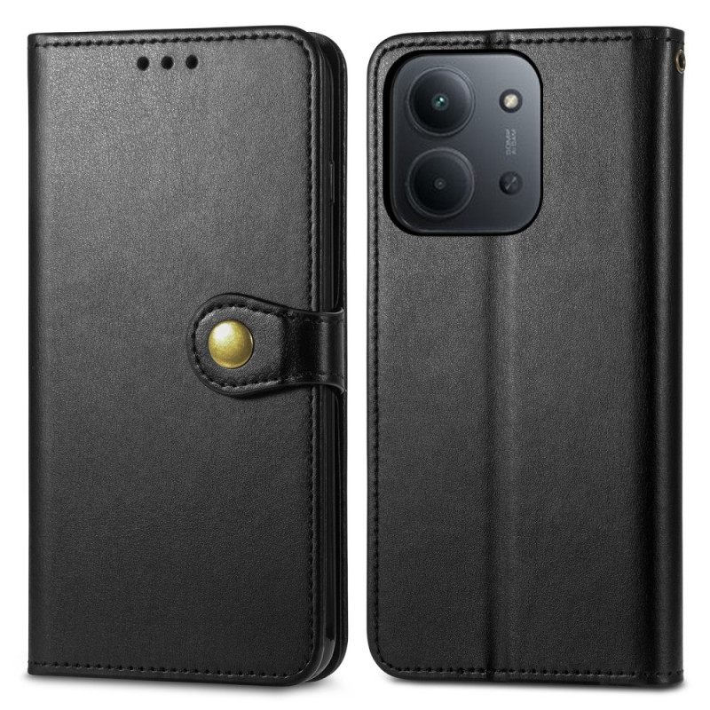 Δερματινη Θηκη Poco C85 Vintage Κούμπωμα Σιλικόνης