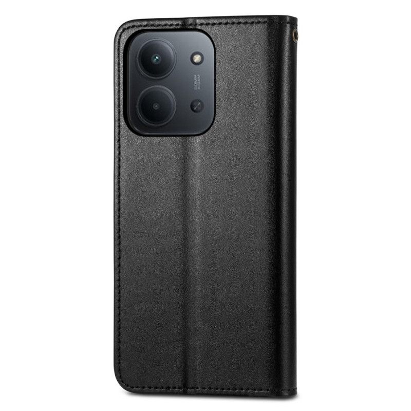 Δερματινη Θηκη Poco C85 Vintage Κούμπωμα Σιλικόνης