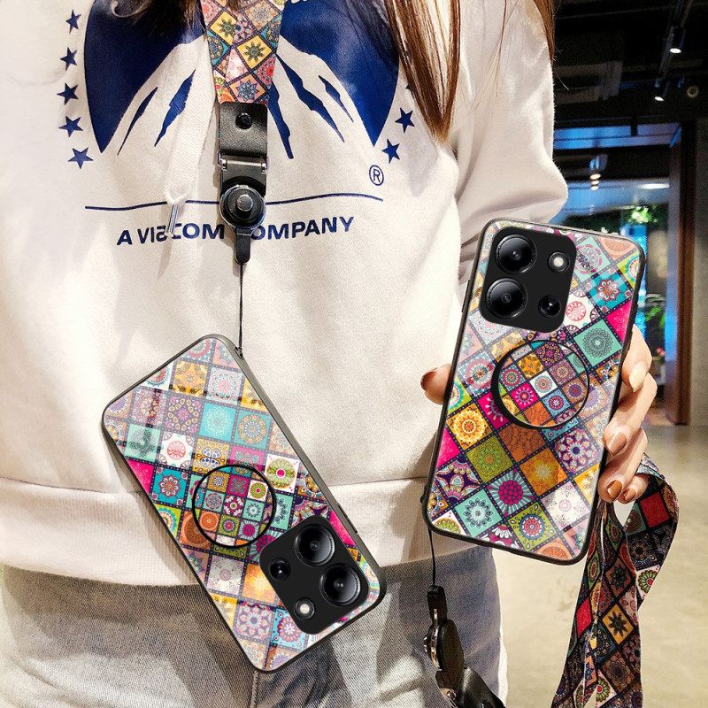 Κάλυμμα Poco C85 Βάση Και Κορδόνι Patchwork