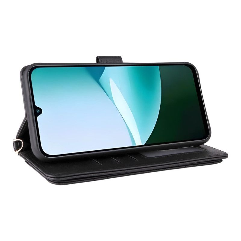 Θηκη Κινητου Poco C85 Θήκες Κινητών Καπιτονέ Σχέδιο Με Λουρί Και Λουρί Ώμου