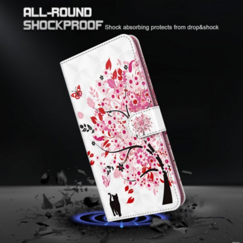 δερματινη θηκη Samsung Galaxy S21 Ultra 5G Ροζ Δέντρο