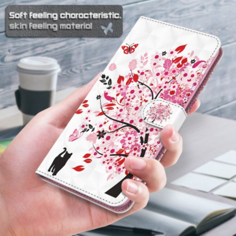 δερματινη θηκη Samsung Galaxy S21 Ultra 5G Ροζ Δέντρο