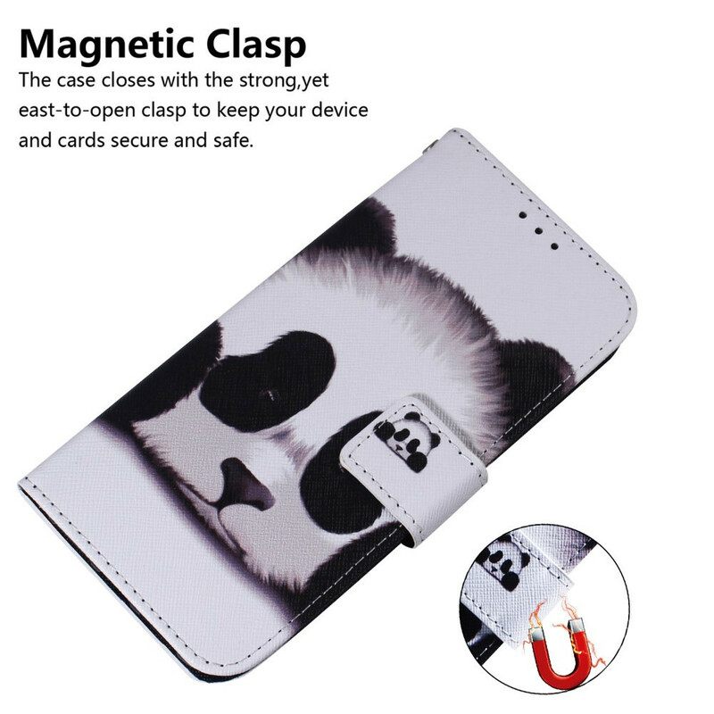 Θήκη Flip Samsung Galaxy S21 Ultra 5G Πρόσωπο Panda