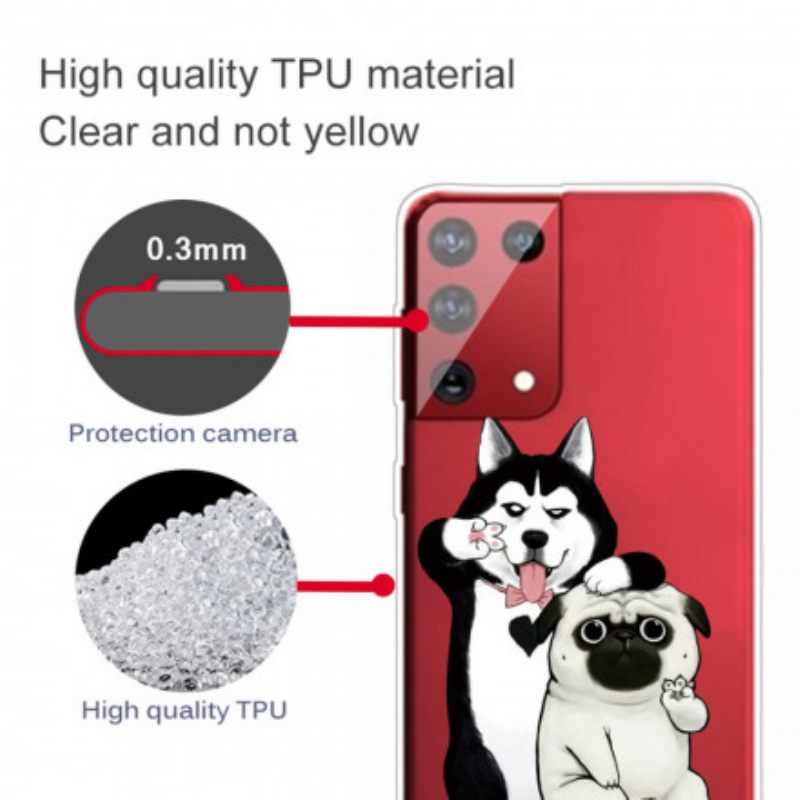 θηκη κινητου Samsung Galaxy S21 Ultra 5G Αστεία Σκυλιά