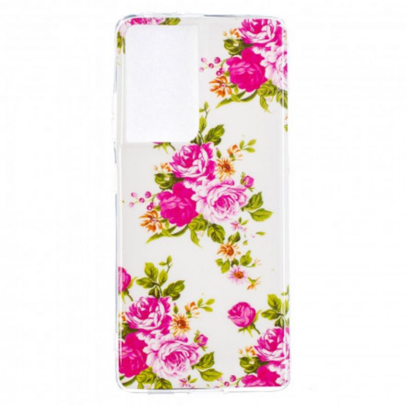 θηκη κινητου Samsung Galaxy S21 Ultra 5G Fluorescent Liberty Flowers