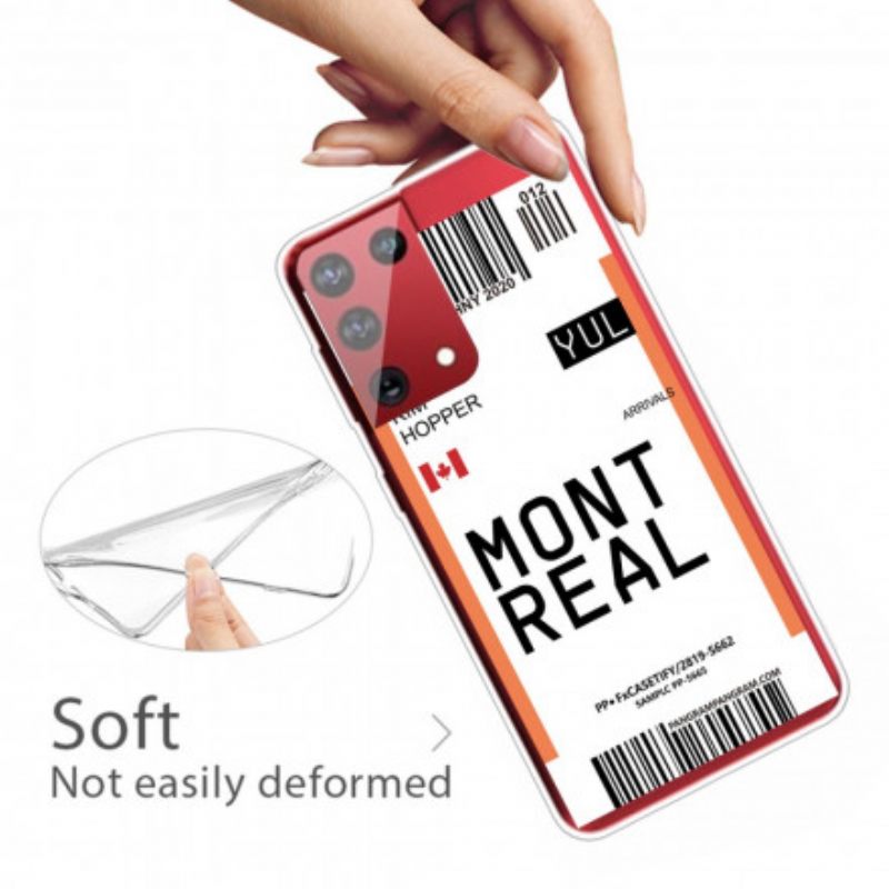 θηκη κινητου Samsung Galaxy S21 Ultra 5G Κάρτα Επιβίβασης Στο Μόντρεαλ