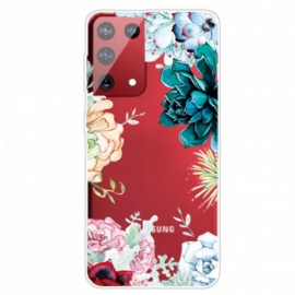 Θήκη Samsung Galaxy S21 Ultra 5G Ακουαρέλα Λουλούδια