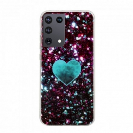 Θήκη Samsung Galaxy S21 Ultra 5G Glitter Marble Heart
