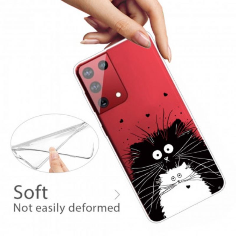 Θήκη Samsung Galaxy S21 Ultra 5G Κοιτάξτε Τις Γάτες