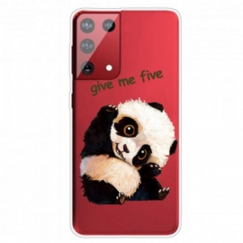 Θήκη Samsung Galaxy S21 Ultra 5G Panda Give Me Five