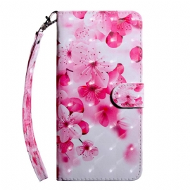 δερματινη θηκη Samsung Galaxy A13 5G Ροζ Λουλούδια
