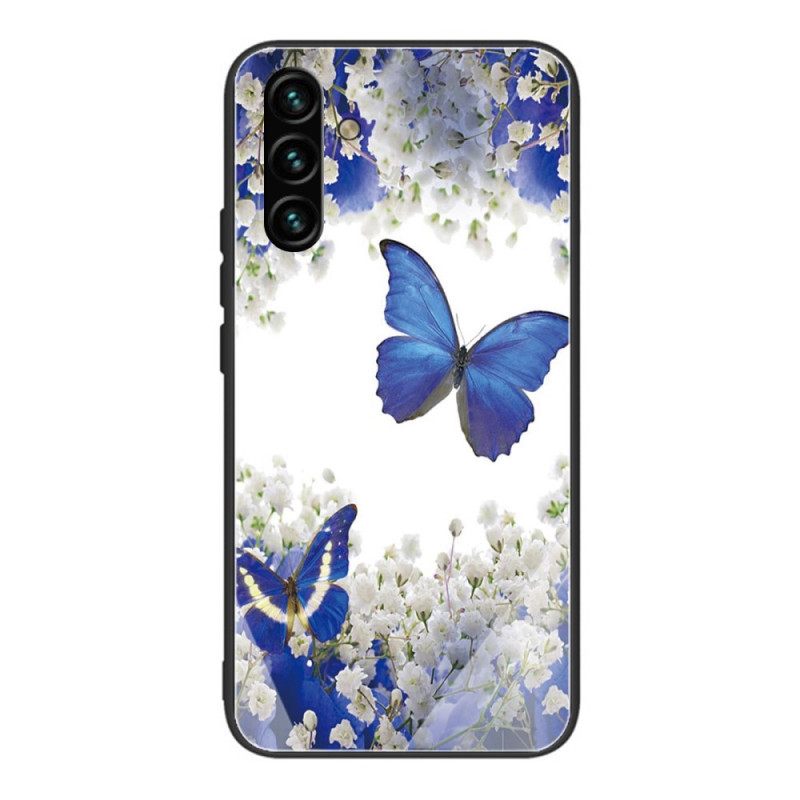 θηκη κινητου Samsung Galaxy A13 5G Σχέδιο Πεταλούδων Από Σκληρυμένο Γυαλί