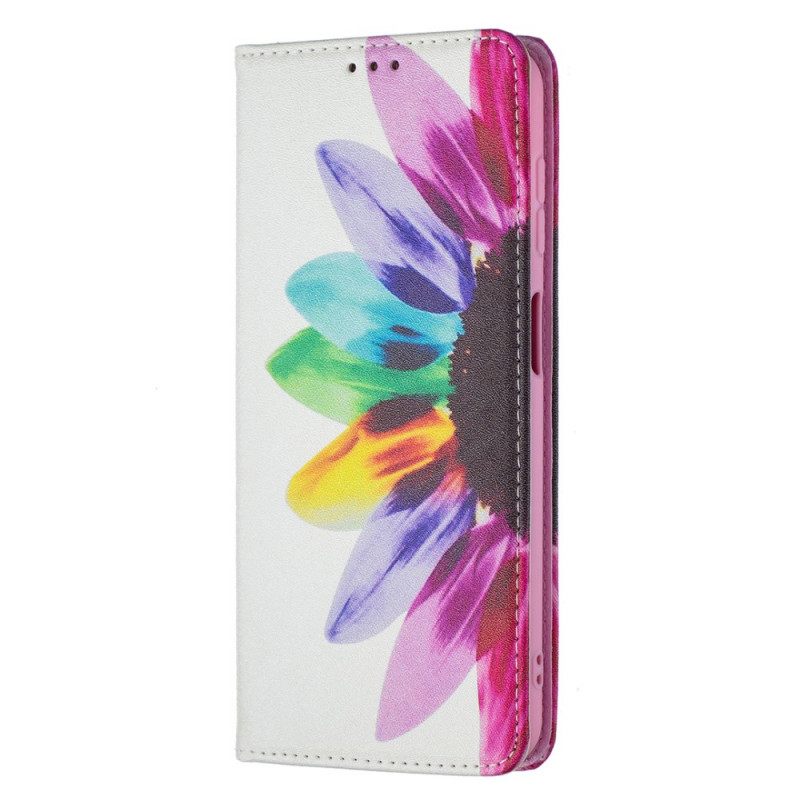 θηκη κινητου Samsung Galaxy A13 5G Θήκη Flip Λουλούδι Ακουαρέλας