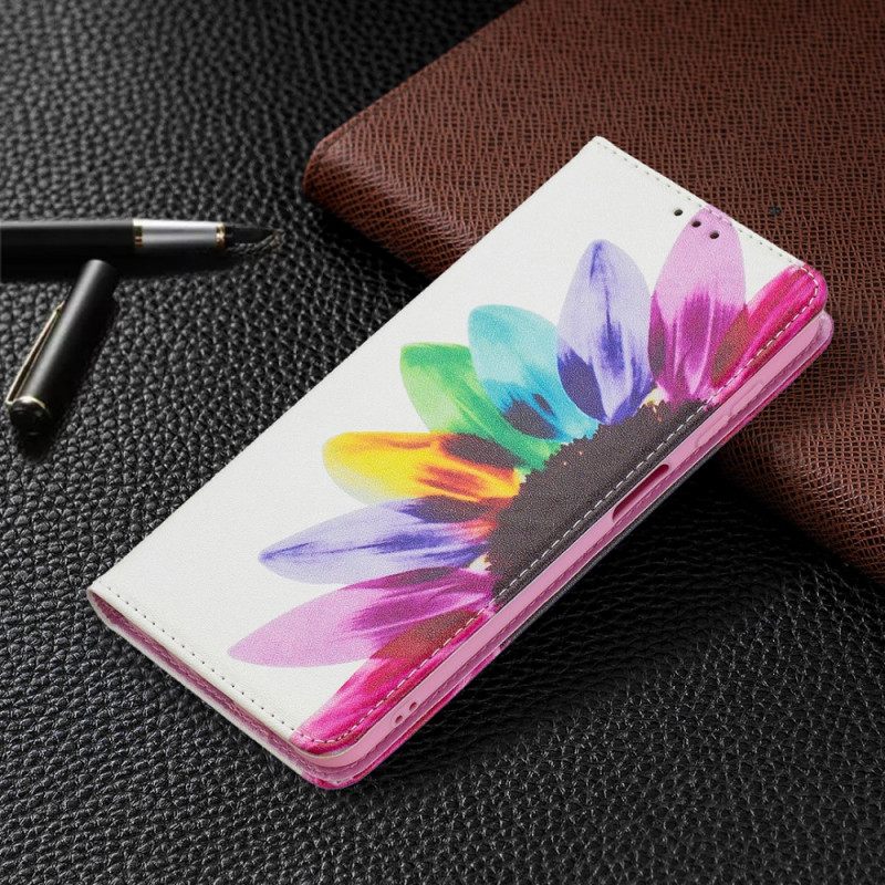 θηκη κινητου Samsung Galaxy A13 5G Θήκη Flip Λουλούδι Ακουαρέλας