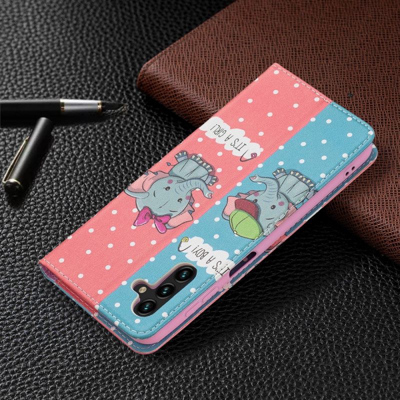 θηκη κινητου Samsung Galaxy A13 5G Θήκη Flip Μωρά Ελέφαντα