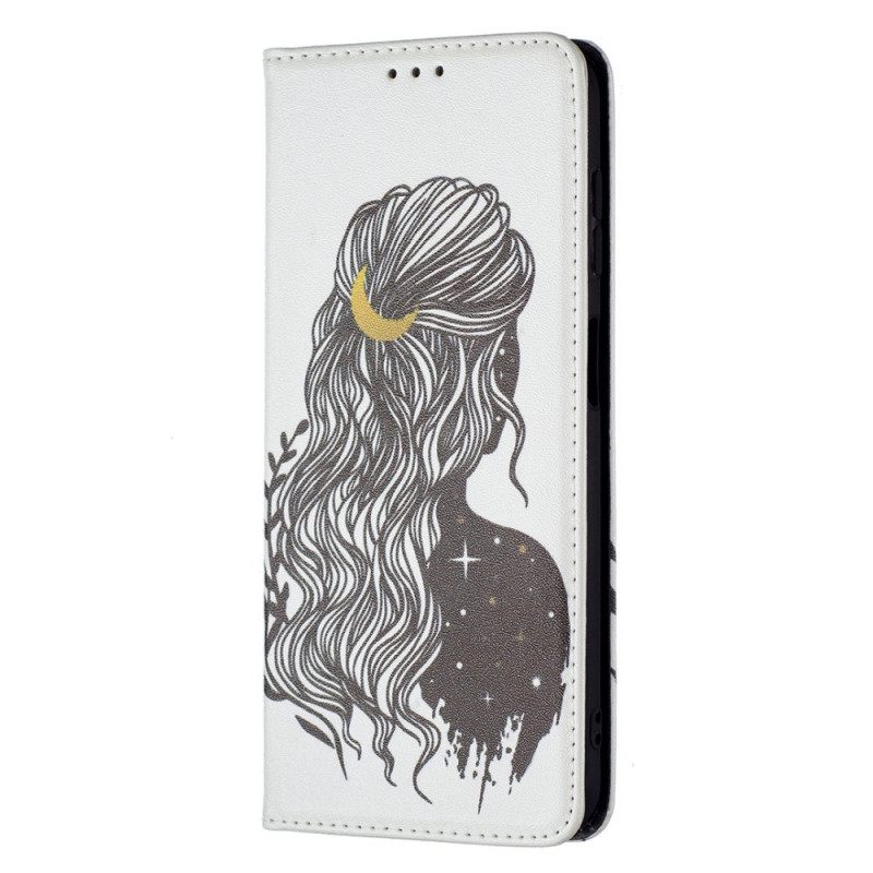 θηκη κινητου Samsung Galaxy A13 5G Θήκη Flip Όμορφα Μαλλιά