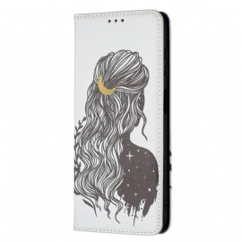 θηκη κινητου Samsung Galaxy A13 5G Θήκη Flip Όμορφα Μαλλιά