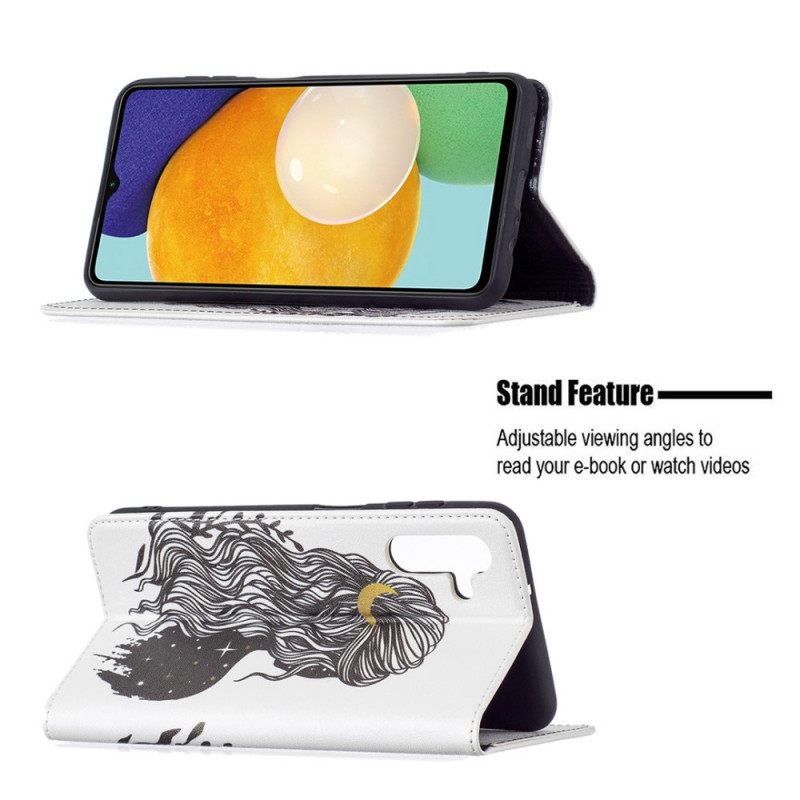 θηκη κινητου Samsung Galaxy A13 5G Θήκη Flip Όμορφα Μαλλιά