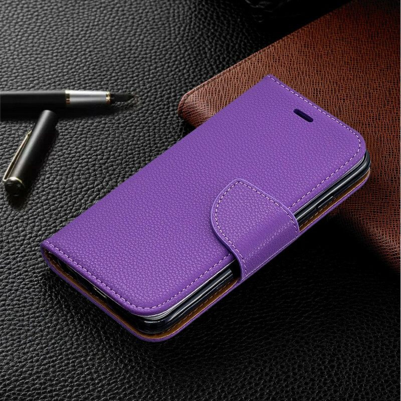 Θήκη Flip iPhone 6 / 6S με κορδονι Χρωματιστό Λουράκι Litchi Leather Effect