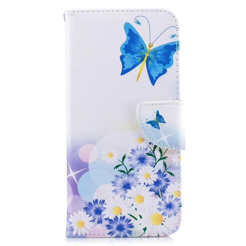 Κάλυμμα Huawei P Smart Plus Ζωγραφισμένες Πεταλούδες Και Λουλούδια