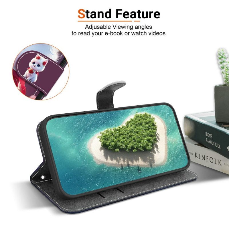 Δερματινη Θηκη Xiaomi Redmi Note 15 Pro 5g Γάτα Και Τριαντάφυλλα