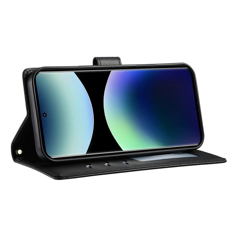 Δερματινη Θηκη Xiaomi Redmi Note 15 Pro 5g Καπιτονέ Με Λουράκια