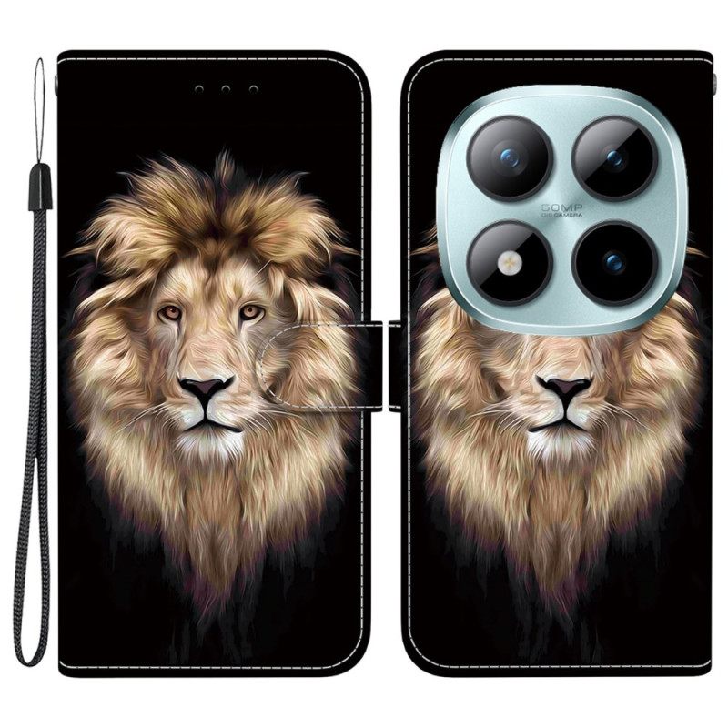 Δερματινη Θηκη Xiaomi Redmi Note 15 Pro 5g Κεφάλι Λιονταριού Σιλικόνης