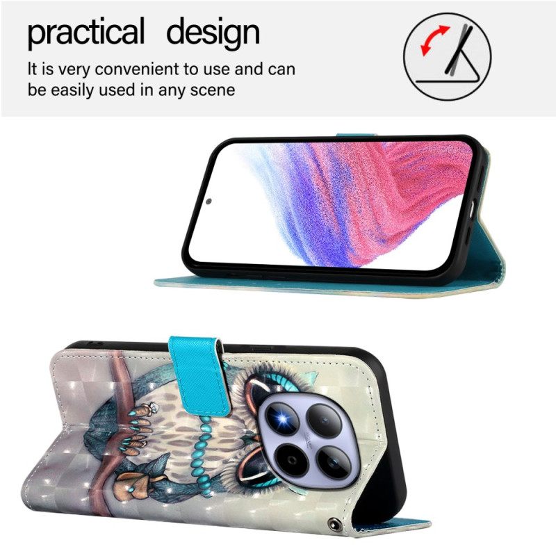 Δερματινη Θηκη Xiaomi Redmi Note 15 Pro 5g Κουκουβάγια