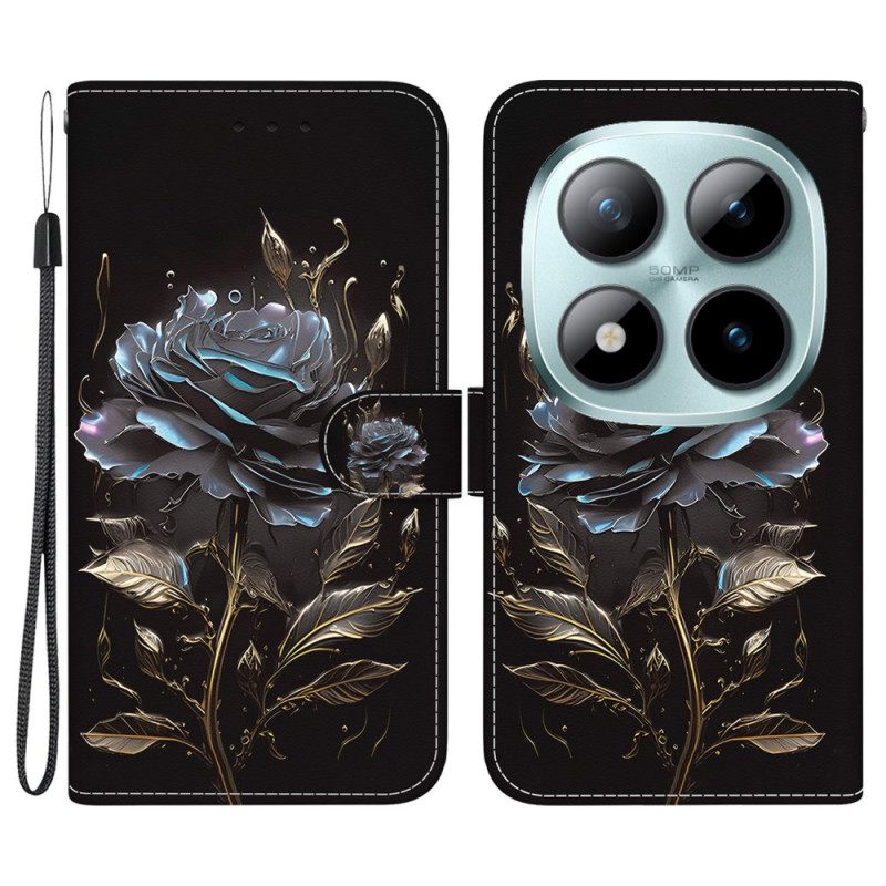 Δερματινη Θηκη Xiaomi Redmi Note 15 Pro 5g Μαύρο Τριαντάφυλλο